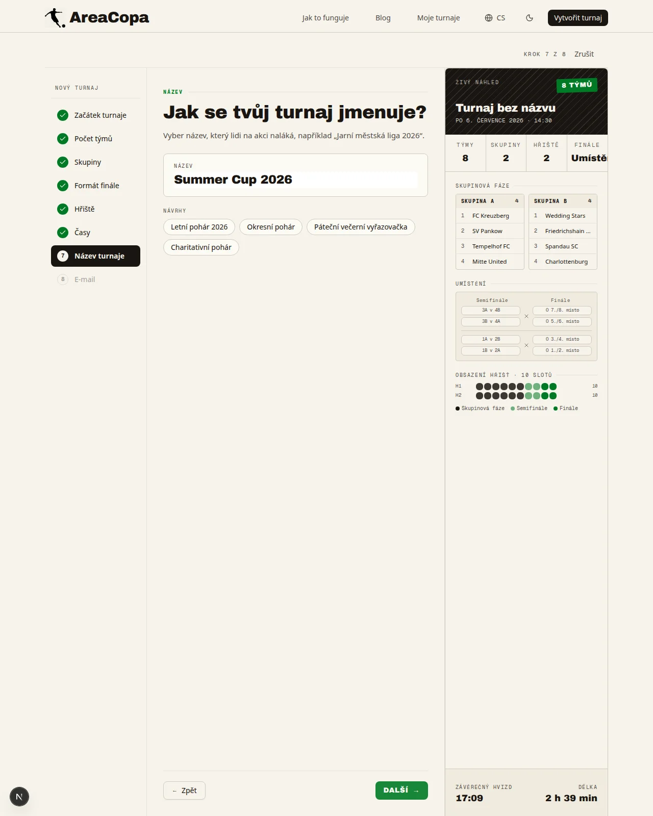 Jak se tvůj turnaj jmenuje?