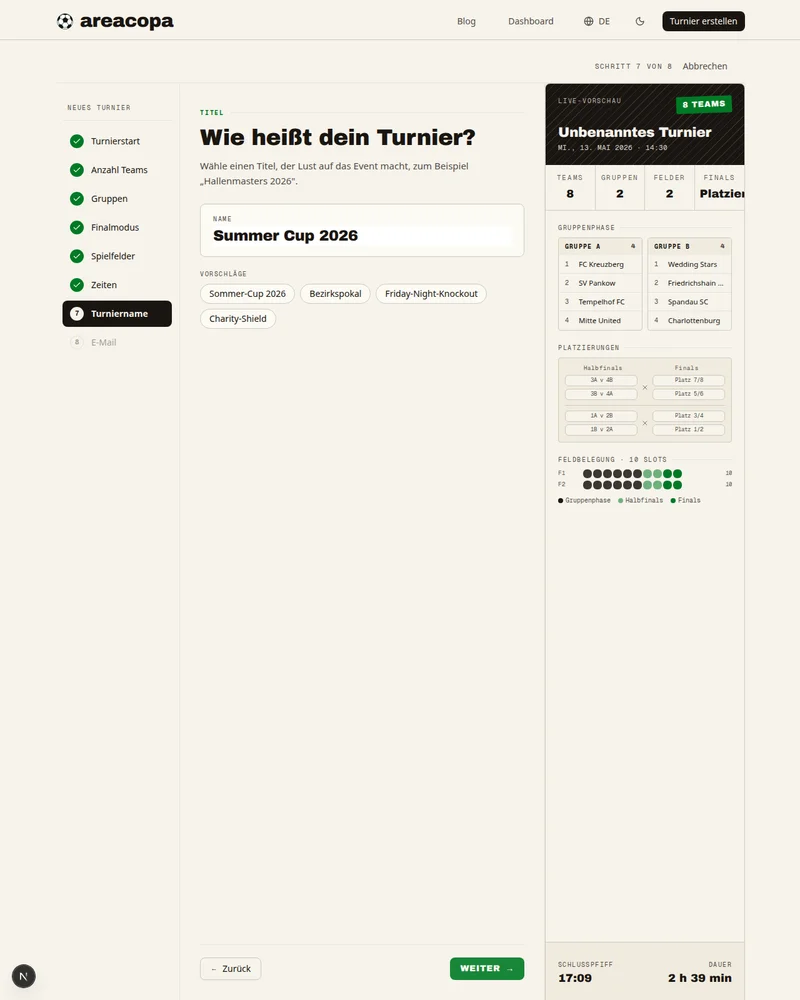 Wie heißt dein Turnier?