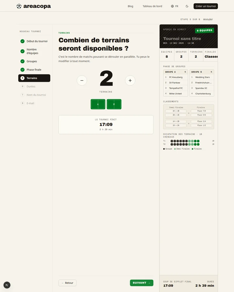 Combien de terrains avez-vous ?