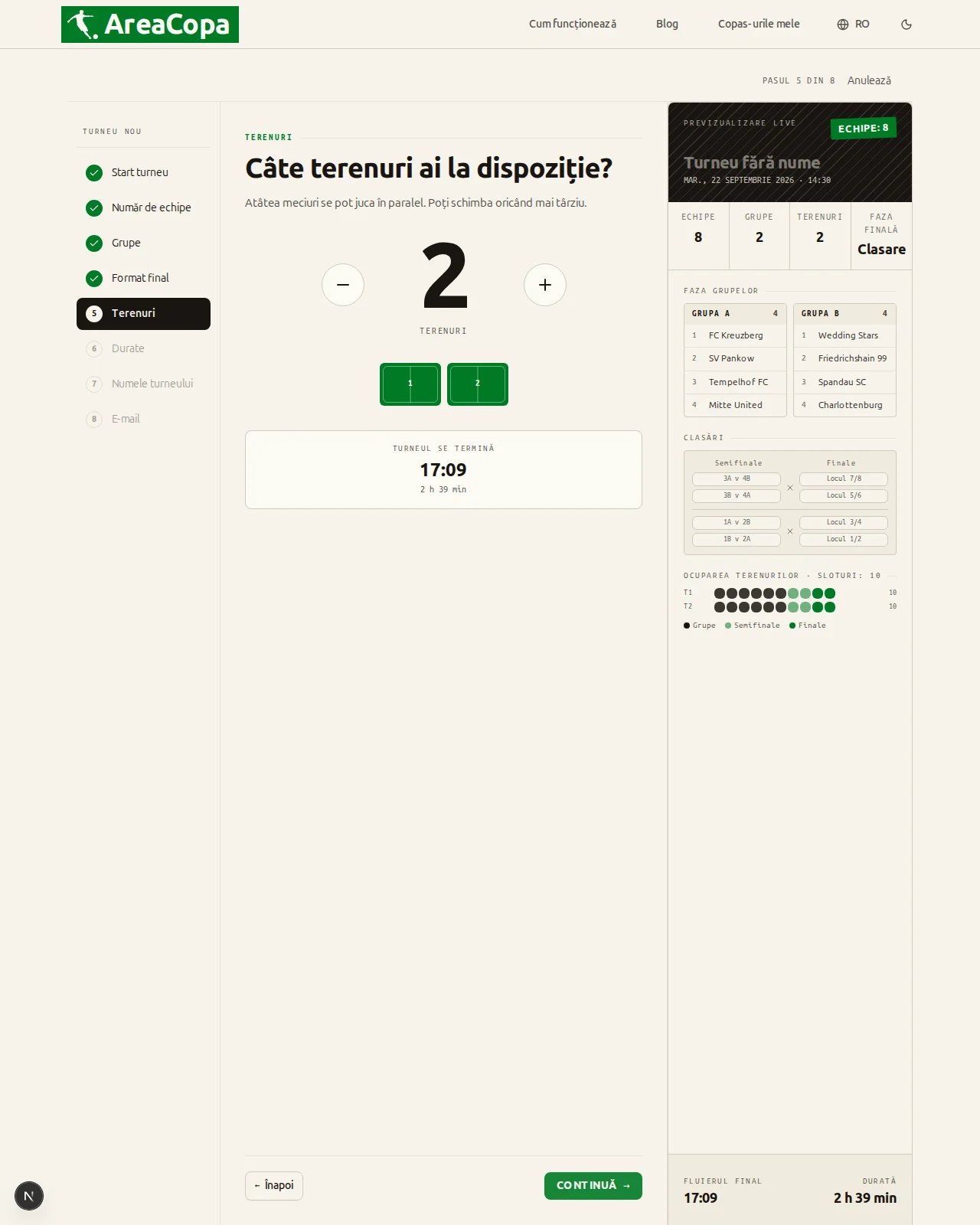 Câte terenuri ai?
